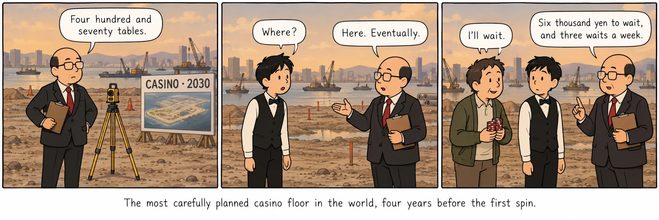 Dünyanın en özenle planlanmış casino salonu, ilk çevirişten dört yıl önce.