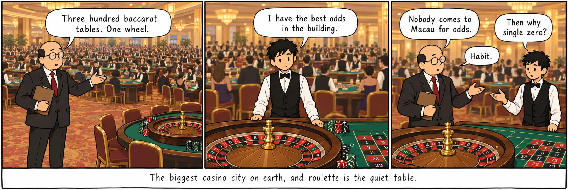 Yeryüzünün en büyük casino şehri ve rulet sessiz masa.